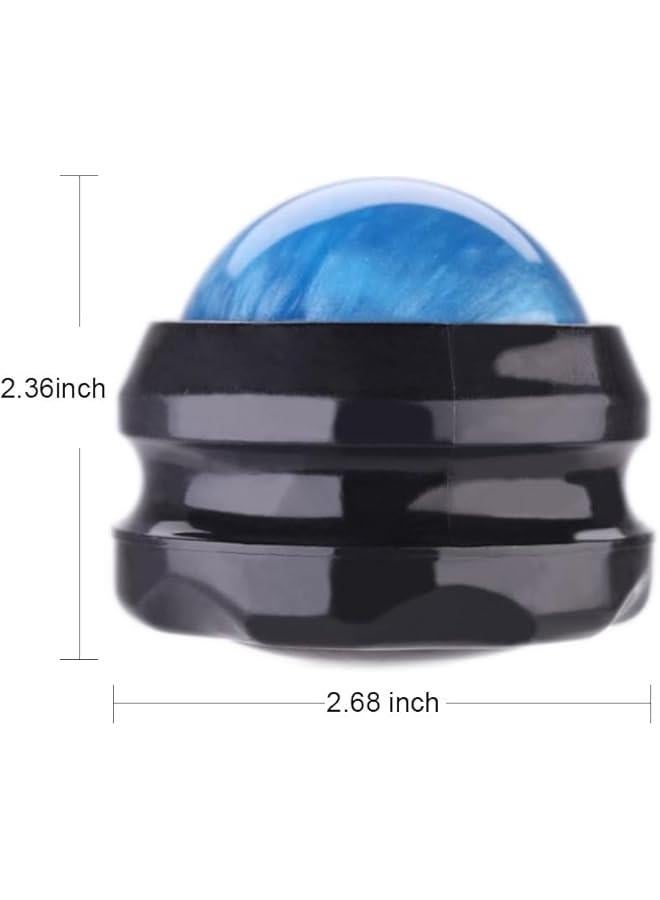 Generic Manual Massage Ball Pain Relief Back Roller Massager Self Massage Therapy and Relax Full Body Tools for Sore Muscle Joint Pain Essential Oils or Lotion Relax (Blue) - Image 2