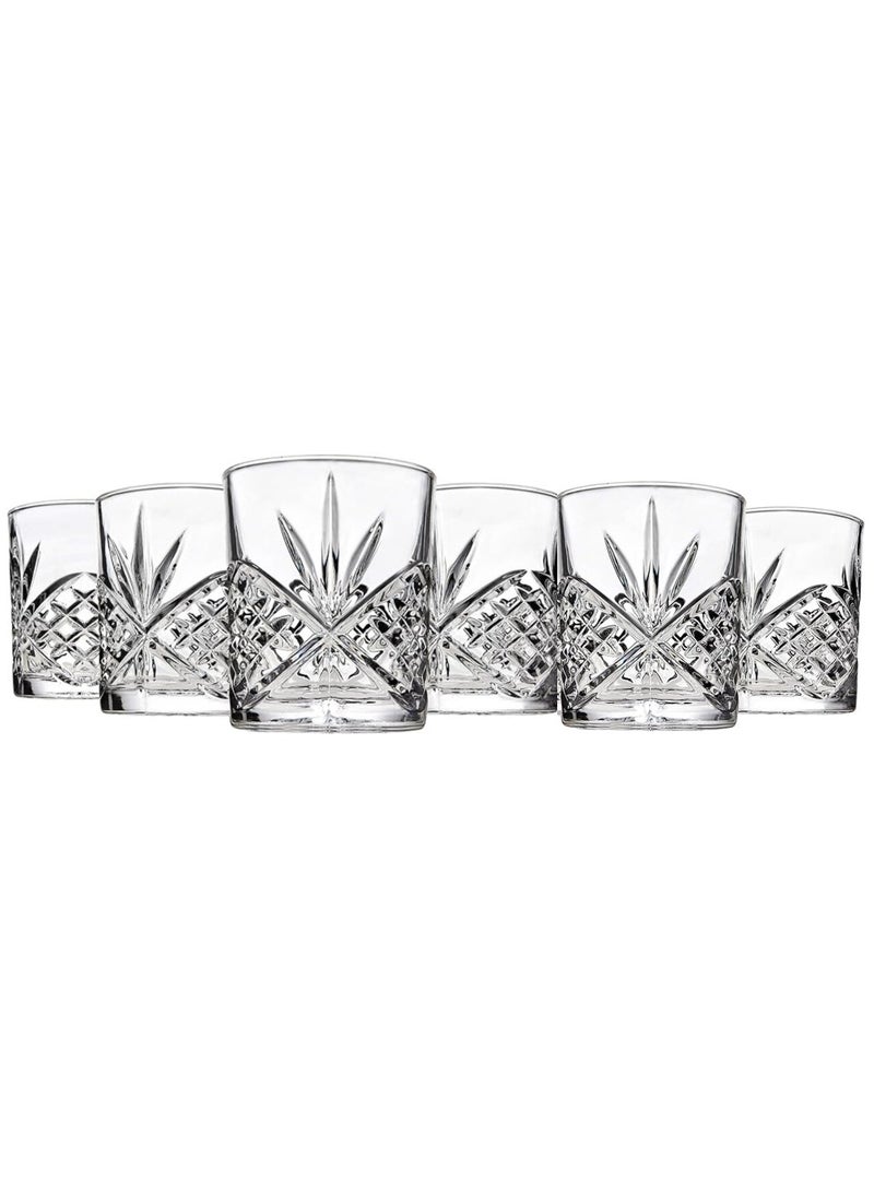 Vitacelli Glasses, Old Fashioned Glasses, Crystal Glass Drinking Glasses, Water Glasses, Cocktail Glasses  Set of 6  - Image 1