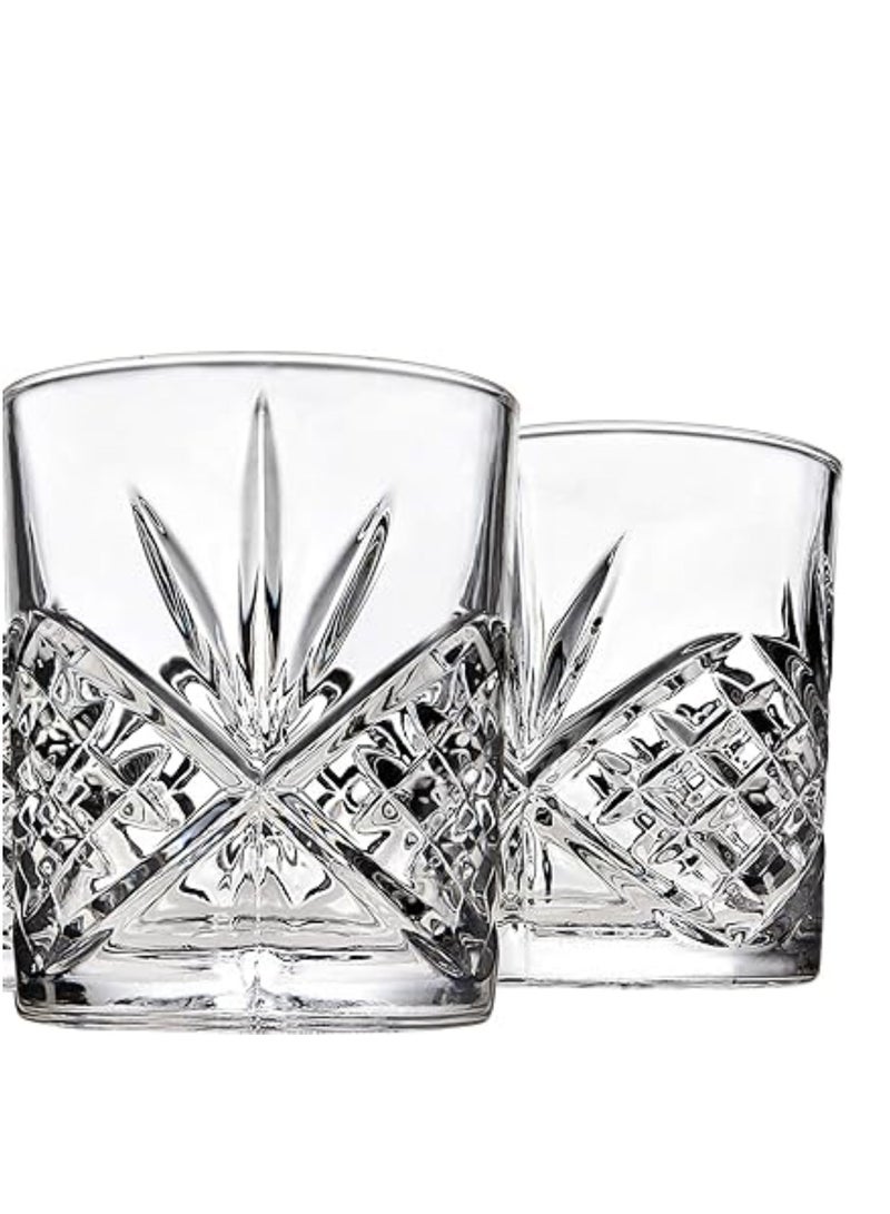 Vitacelli Glasses, Old Fashioned Glasses, Crystal Glass Drinking Glasses, Water Glasses, Cocktail Glasses  Set of 6  - Image 2