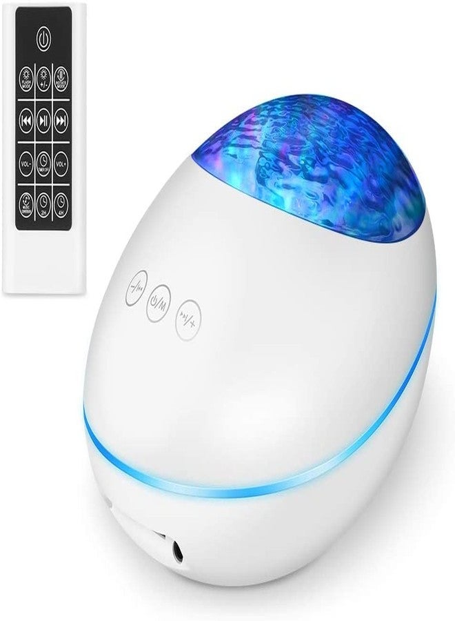 Abhsant Ocean Color Changing Wave 8 Lighting Modes, Party Decorations Night Light Projector (White) - Image 1