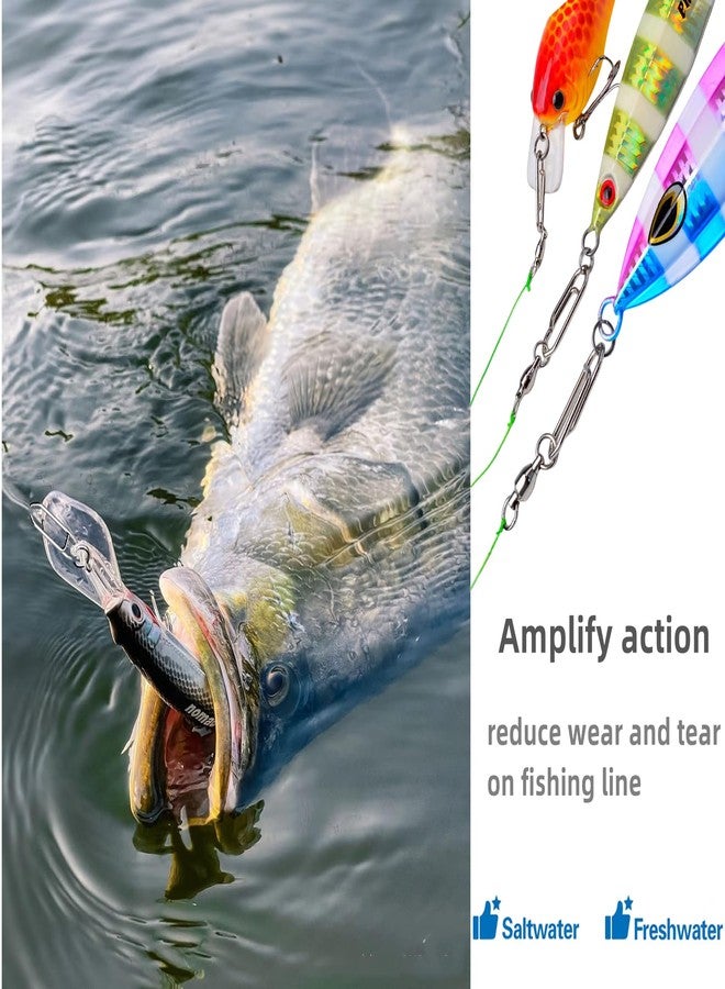 DAMIDEL 260Pcs/Box Stainless Steel Fishing Power Speed Clips (S:100Pcs,M:100Pcs,L:100Pcs) High Strength Fishing Connector Swivels Snaps for Quick Change Fishing Lure Tackle Saltwater Freshwater - Image 5