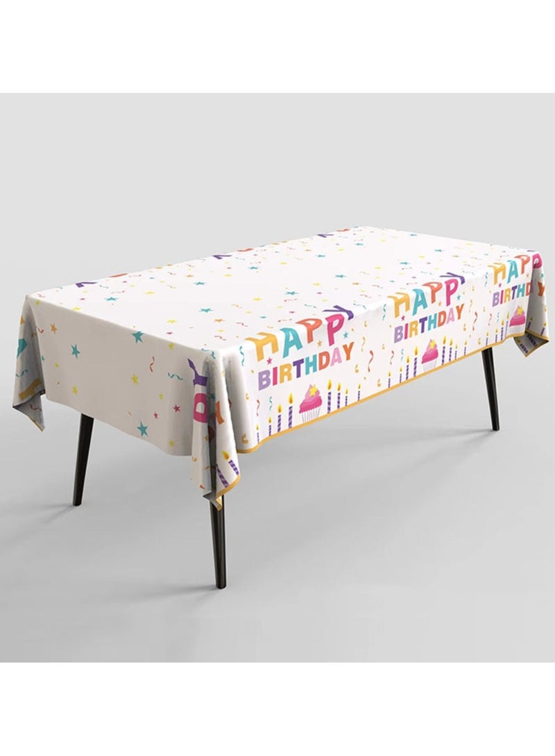 Birthday Party Tablecloth Disposable PE Tablecloth Oil-Proof And Waterproof Scene Decoration Tablecloth - Image 2