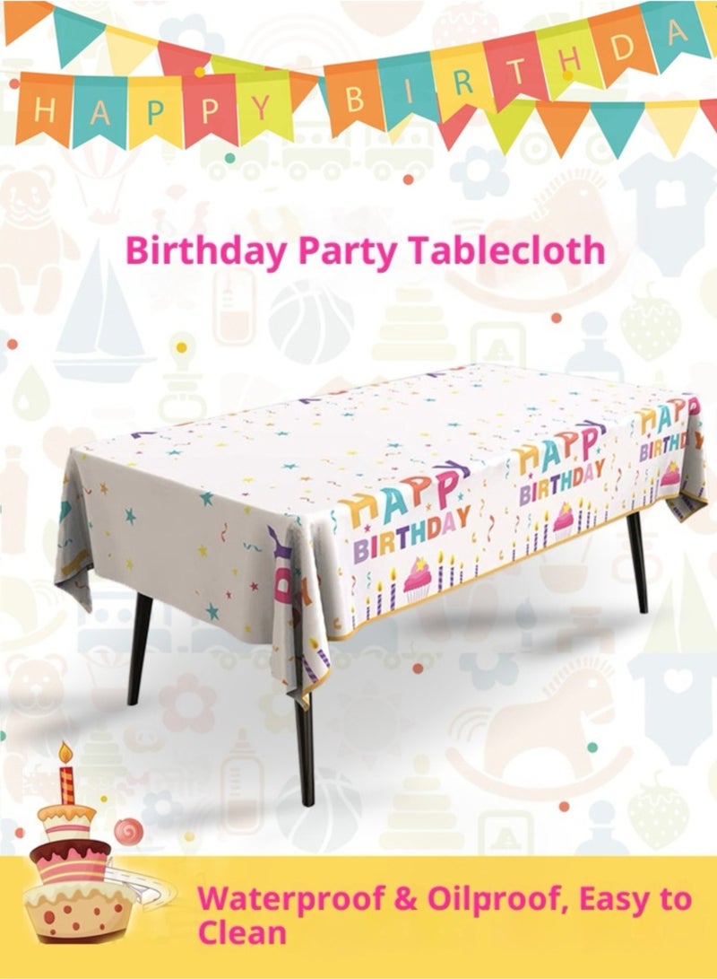Birthday Party Tablecloth Disposable PE Tablecloth Oil-Proof And Waterproof Scene Decoration Tablecloth - Image 1