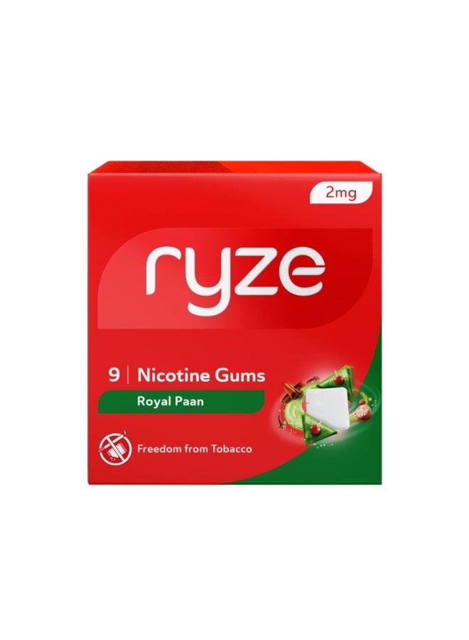 RYZE Nicotine Gum 2mg | Pack of 50 (450 gums) | Royal Paan | Freedom from Smoking & Tobacco | Easy on Throat | FDA Approved | Sugar Free | Teeth Whitening - Image 2