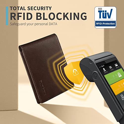 RUNBOX Wallet for Men and Women Slim Rfid Leather 2 ID Window With Gift Box - Image 4