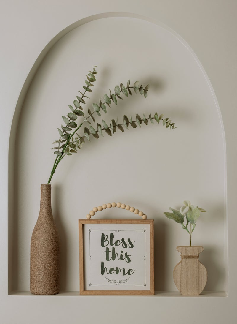 Words Co. Rounded Bloom Wooden Vase - Image 2