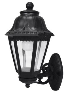SP SUPER POWER Outdoor Black Wall Lights, Plastic Outdoor Light Fixture with E27 Socket, Exterior Waterproof Wall Lamp with Clear Lampshade, Outside Porch Lights for Garden, Patio, Pathway  - Image 1