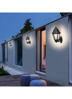 SP SUPER POWER Outdoor Black Wall Lights, Plastic Outdoor Light Fixture with E27 Socket, Exterior Waterproof Wall Lamp with Clear Lampshade, Outside Porch Lights for Garden, Patio, Pathway  - Image 4