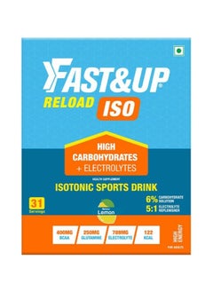 FAST&UP Reload Iso Isotonic Electrolytes (Pack Of 31) 32 Grams Each Lemon  - Image 3