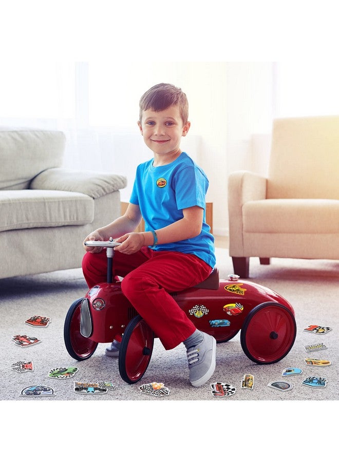 Capoda 98 Pcs Race Cars Party Favor Supplies Kit Racecar Birthday Themed Decoration Set With Mini Race Cars Toys Cartoon Transportation Stickers Keychain Wristband Bracelet Badge Pack For Boys Girls - Image 5