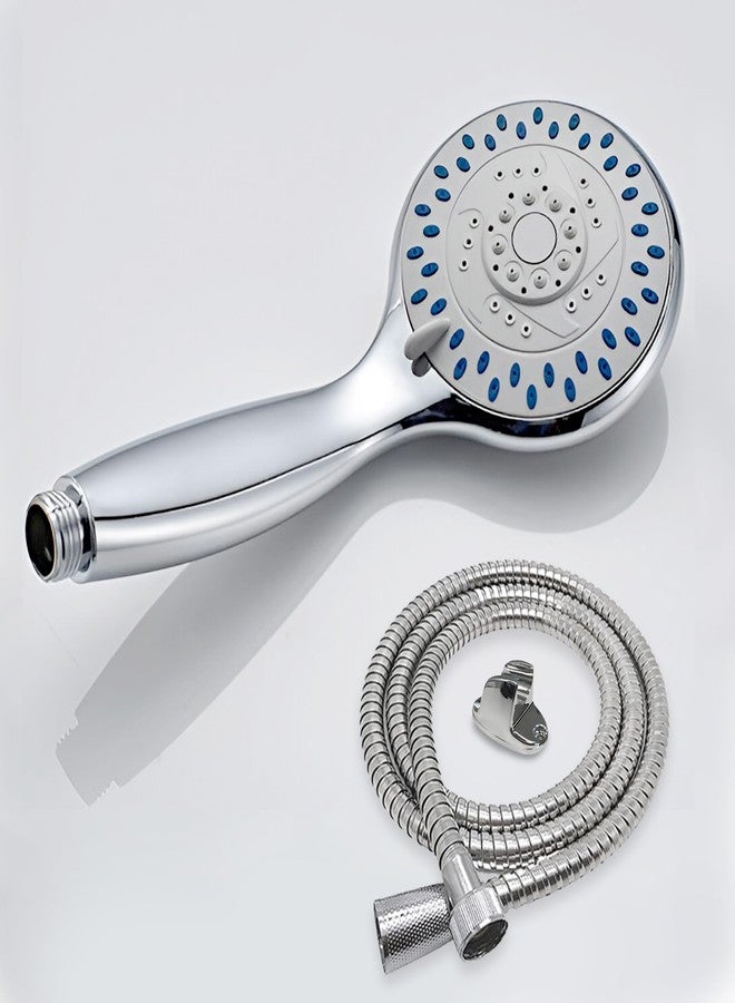 iBELL 3-Function Hand Shower for Bath | Water-Saving Rain Shower Head | Anti-Clog Nozzle| Chrome Finish with Silica Gel Outlet | Includes 150 cm Stainless Steel Hose | Bathroom Accessories IBL 90-AB - Image 1