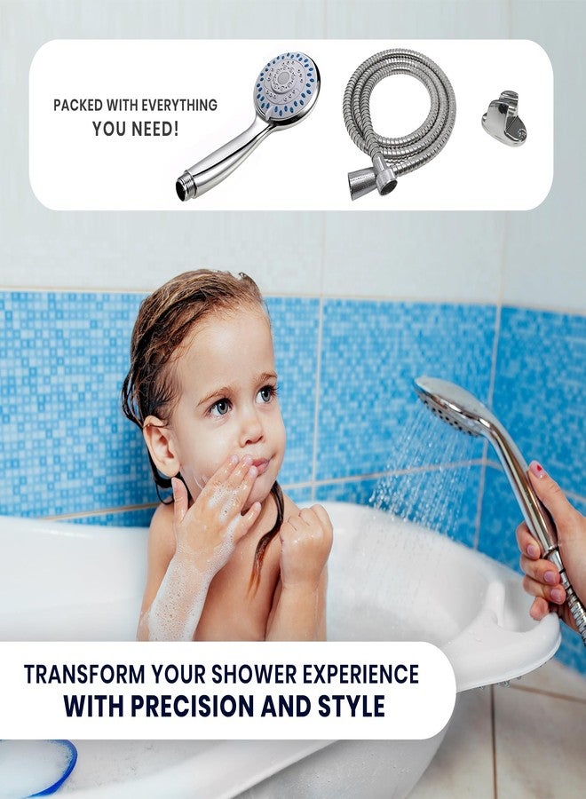 iBELL 3-Function Hand Shower for Bath | Water-Saving Rain Shower Head | Anti-Clog Nozzle| Chrome Finish with Silica Gel Outlet | Includes 150 cm Stainless Steel Hose | Bathroom Accessories IBL 90-AB - Image 4