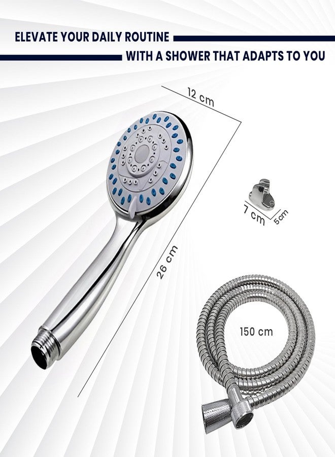 iBELL 3-Function Hand Shower for Bath | Water-Saving Rain Shower Head | Anti-Clog Nozzle| Chrome Finish with Silica Gel Outlet | Includes 150 cm Stainless Steel Hose | Bathroom Accessories IBL 90-AB - Image 5