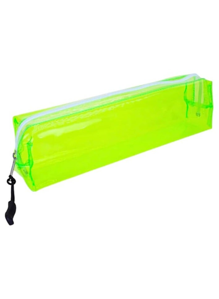 ium Candy Colored Small Transparent Pencil Bag Student Simple Plastic Stationery Bag, Women Cosmetics Bag, Travel Cosmetics Case, Easy to Store Compact size - Image 5