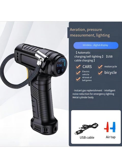 Digital Car Tyre Inflator Air Compressor with Auto Stop and LED Light 12V Fast Portable Air Pump for Car Bicycle Motorcycle Ball Air Mattress