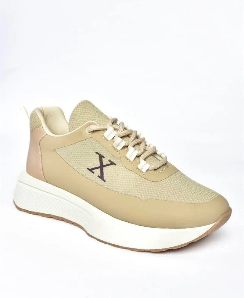 فوكس شوز P848531504 Beige Fabric Women's Sports Shoes