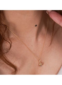Real Gold 3 Color 4 Ring Twisted Necklace GL6374 CWP 1697