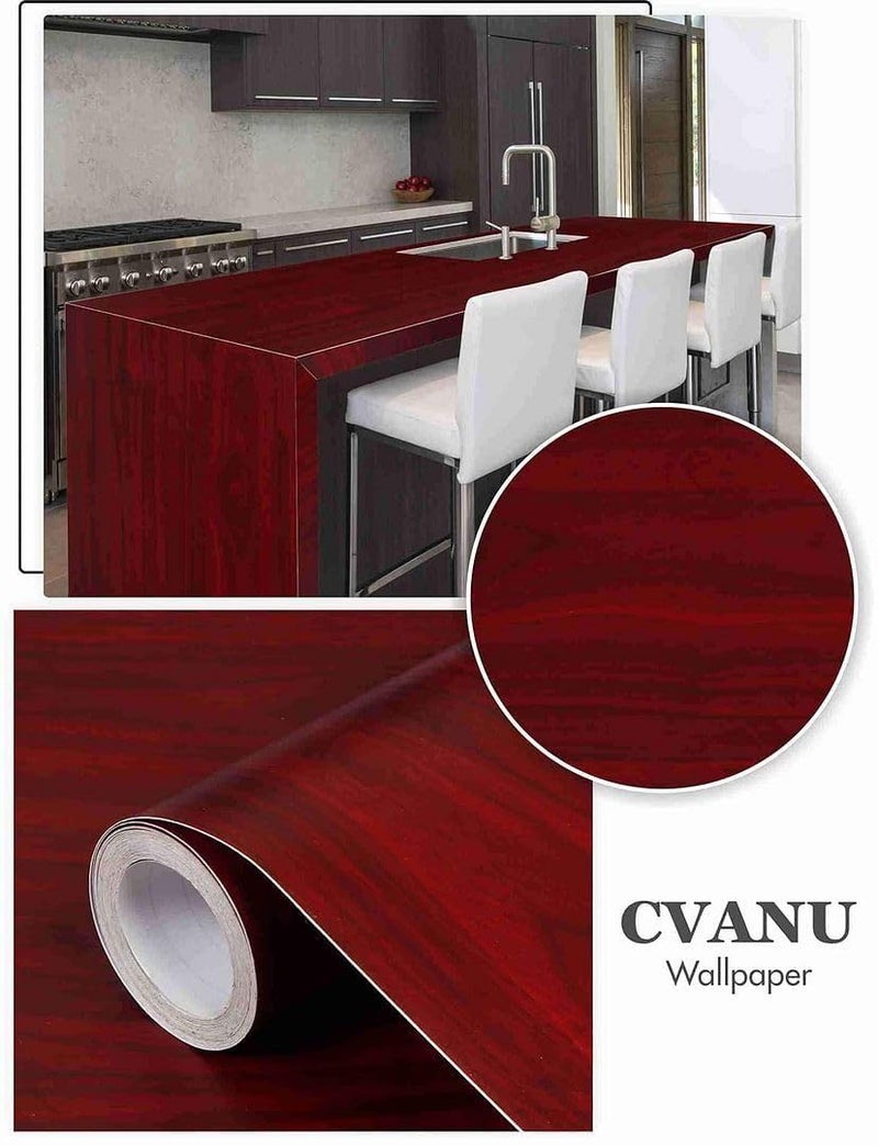 CVANU Self-Adhesive Wood Grain Wallpaper Waterproof PVC Vinyl for Furniture, Door, Wardrobe & Desktop (12x72 Inch, CV11) - Image 5