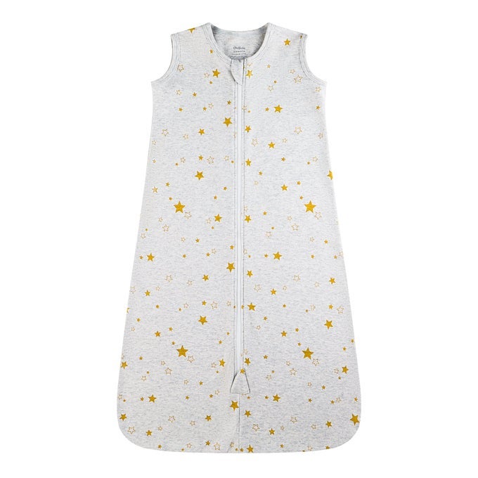 BABY ORGANIC COTTON 05TOG WEARABLE BLANKETLIGHT SLEEPING BAG WITH 2WAY ZIPPER BOYS GIRLS SWADDLE TRANSITION SLEEP SACK05TOG GOLDEN STAR1824 MONTHS