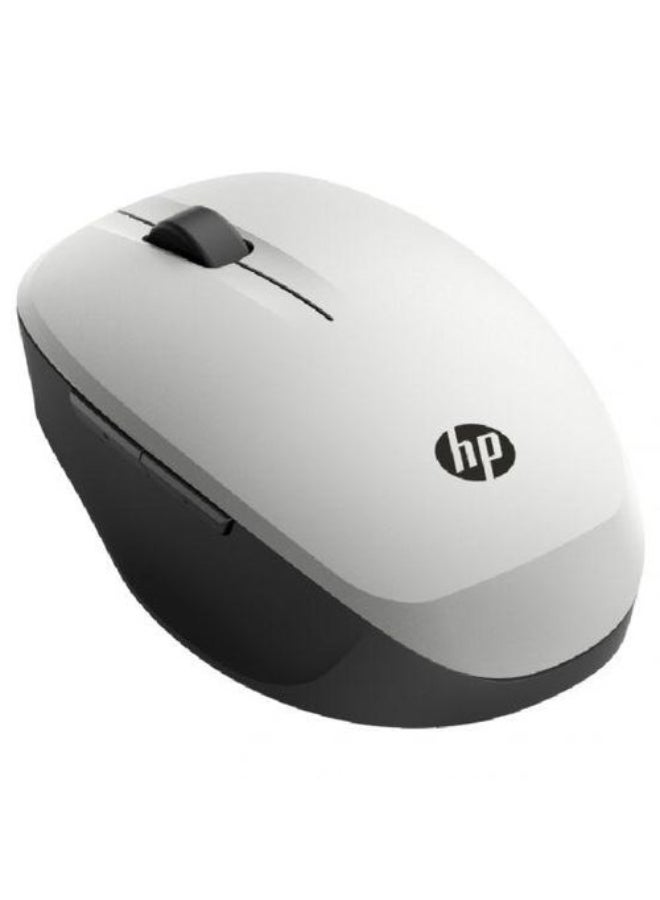 HP ماوس لاسلكي مزدوج الوضع 300، مستشعر حركة بصري، 1200 و 3600 DPI، اتصال مزدوج الوضع، زرين مبرمجين مسبقًا، بلوتوث و 2.4 جيجاهرتز دونجل، فضي | 6CR72AA - Image 2