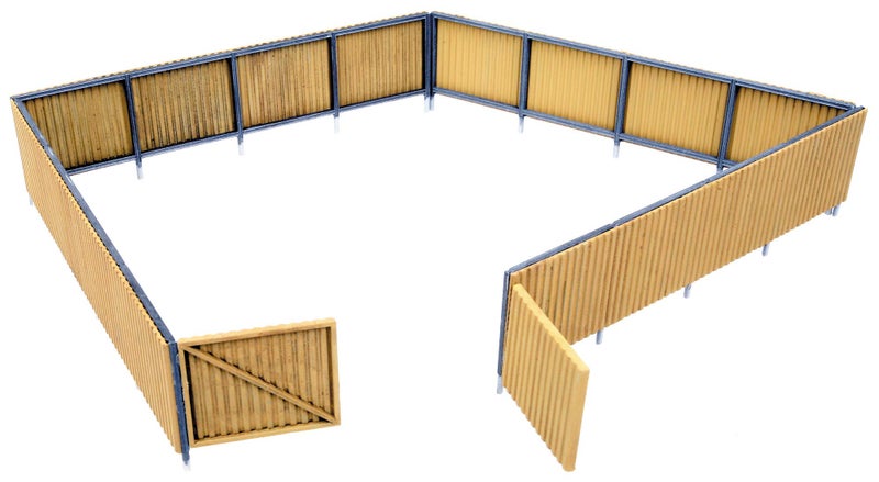 Walthers Cornerstone HO Scale Model Corrugated Fence Kit, 1-1/4" 3.1cm - Image 4