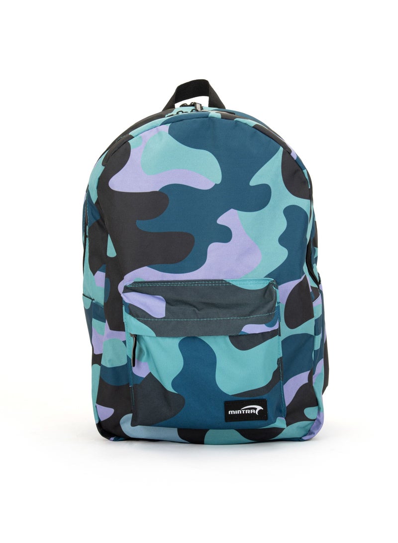 Mintra Day Pack  4P (Laptop pocket) - printed - Sky Blue Camo  - Image 1