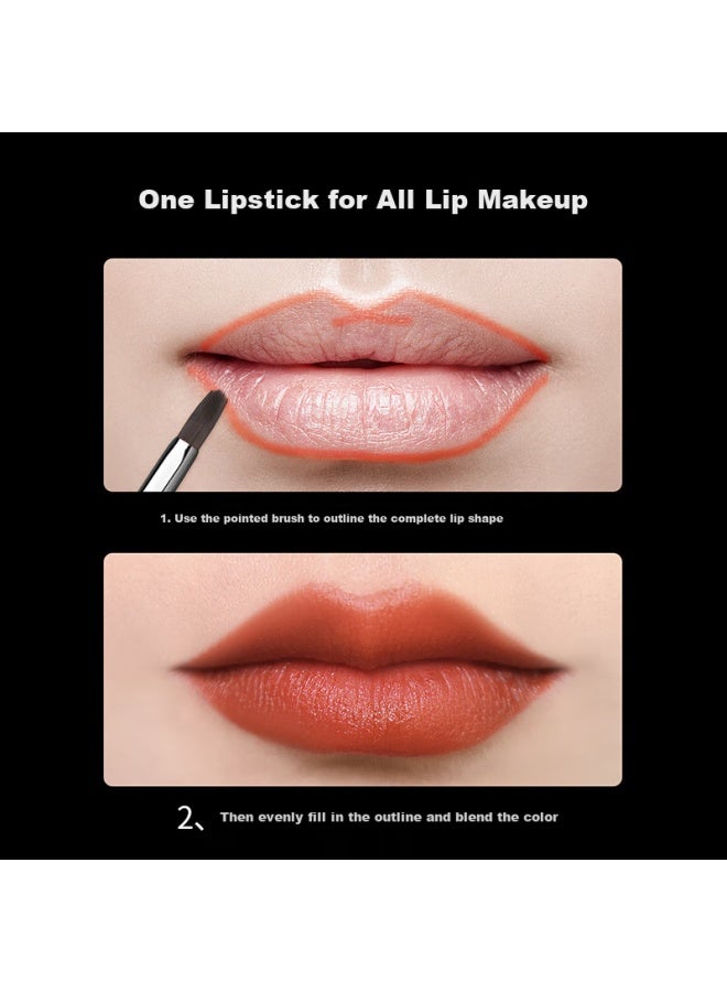 Aolanla Retractable Lip Brush Portable Lipstick Lip Gloss Brush Outline Lip Line Multi-functional Concealer Makeup Brush Single Pack - Image 2