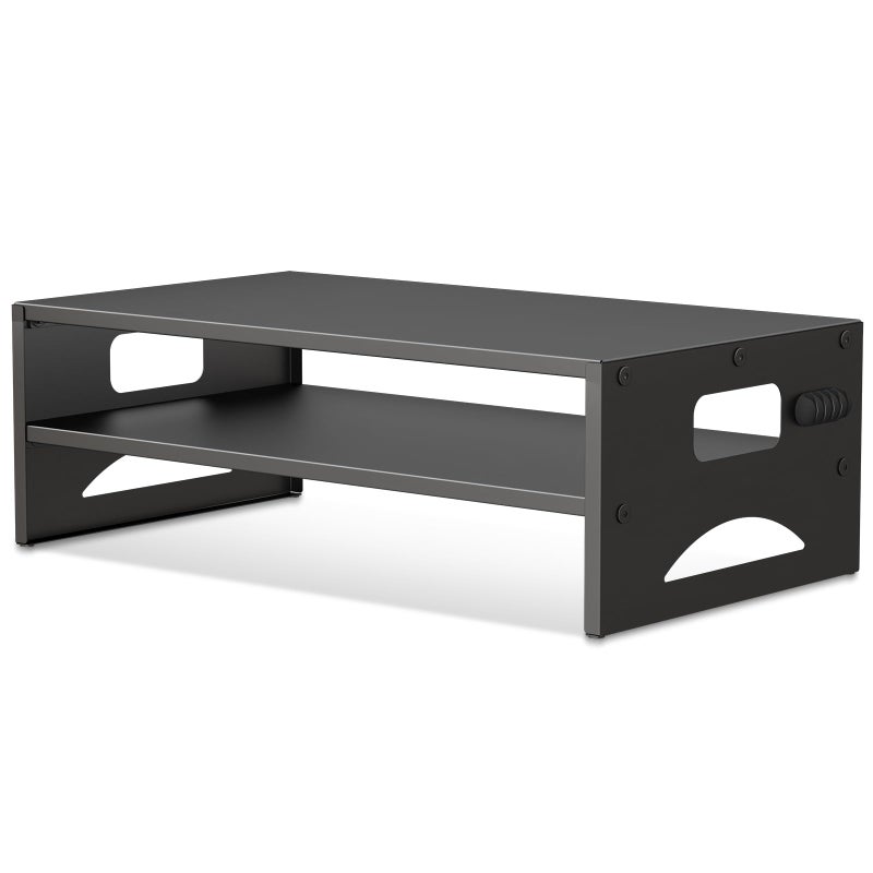Pholiten Monitor Stand Riser Desktop Stand Computer Stand Ergonomic Design TwoLevel Design Desktop Organization Keyboard Smartphone Storage Printer Stand Display Stand 165 x 93 x 56 - Image 2