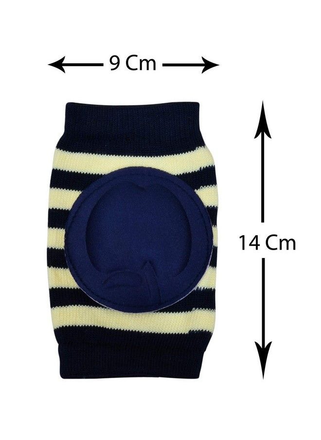 The Little Lookers Baby Knee Pads For Crawling Antislip Padded Stretchable Elastic Cotton Soft Breathable Comfortable Knee Capelbow Safety Protector In Attractive Colors (6 Months 2 Years) (Navy Blue Pack Of 1)  - Image 5
