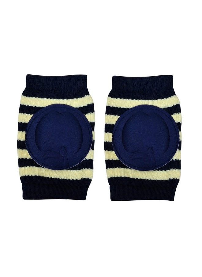 The Little Lookers Baby Knee Pads For Crawling Antislip Padded Stretchable Elastic Cotton Soft Breathable Comfortable Knee Capelbow Safety Protector In Attractive Colors (6 Months 2 Years) (Navy Blue Pack Of 1)  - Image 2