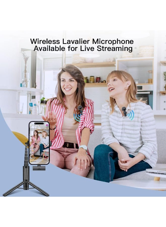 بوانيرت 2 قطعة ميكروفون لاسلكي Lavalier لتسجيل الفيديو على Android، ميكروفون صغير للبث المباشر للألعاب، المقابلات، YouTube، TikTok، Vlog  - Image 4
