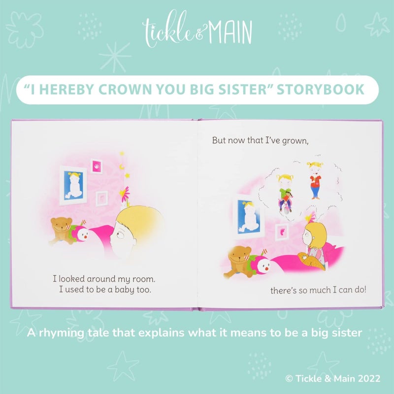 Tickle & Main Big Sister Gift Set - 3-Piece Kit, Multicolor - Includes I Hereby Crown You Storybook & 8-Inch Cloth Doll with Adjustable Felt Crown - Big Sister Gifts for Girls - Image 5
