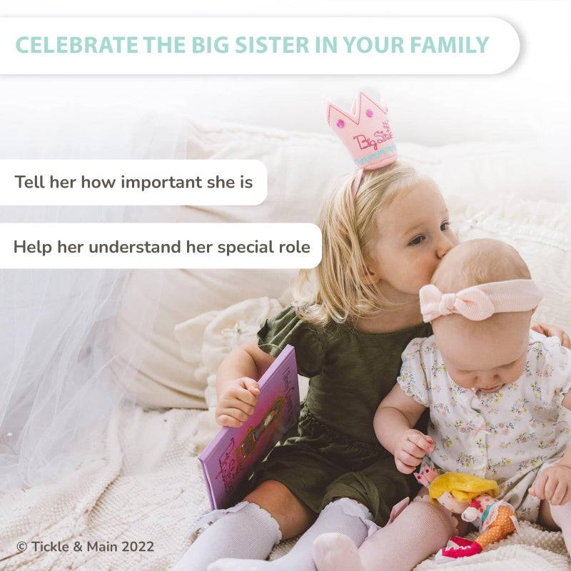 Tickle & Main Big Sister Gift Set - 3-Piece Kit, Multicolor - Includes I Hereby Crown You Storybook & 8-Inch Cloth Doll with Adjustable Felt Crown - Big Sister Gifts for Girls - Image 3