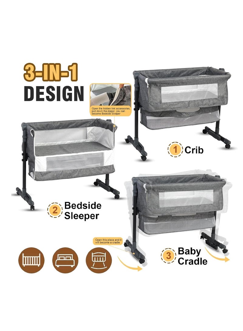 Star Babies - Pack of 2 (Baby bed 3 in 1 with Baby Carrier - Grey/Blue - Image 5