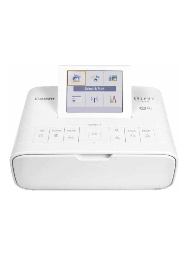 Canon SELPHY CP1300 Compact Photo Printer With 54 Sheets And Ink Set White - Image 1