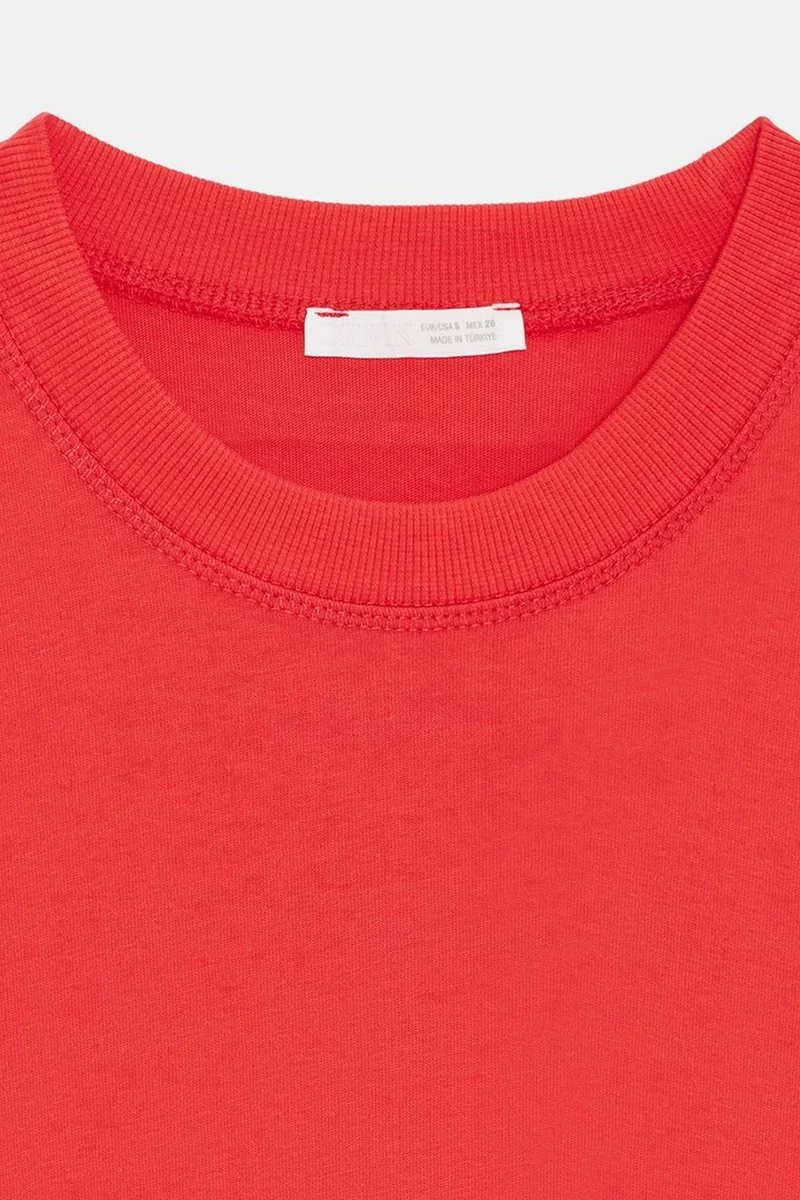 Dilvin Red DILVIN Women's Cotton Crew Neck T-Shirt for Women | Best Price UAE