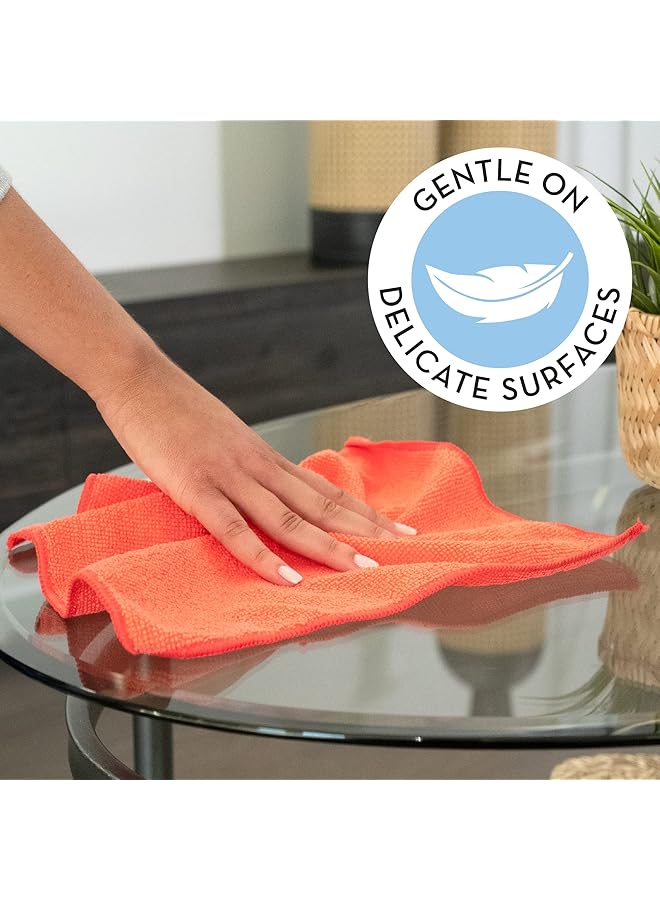 erorex Microfiber Cleaning Cloth For Home Bulk Cleaning Towels For Housekeeping Reusable And Lint Free Cloth Towels For Car Assorted Color 11.5 Inches X 11.5 Inches 50 Pack - Image 3