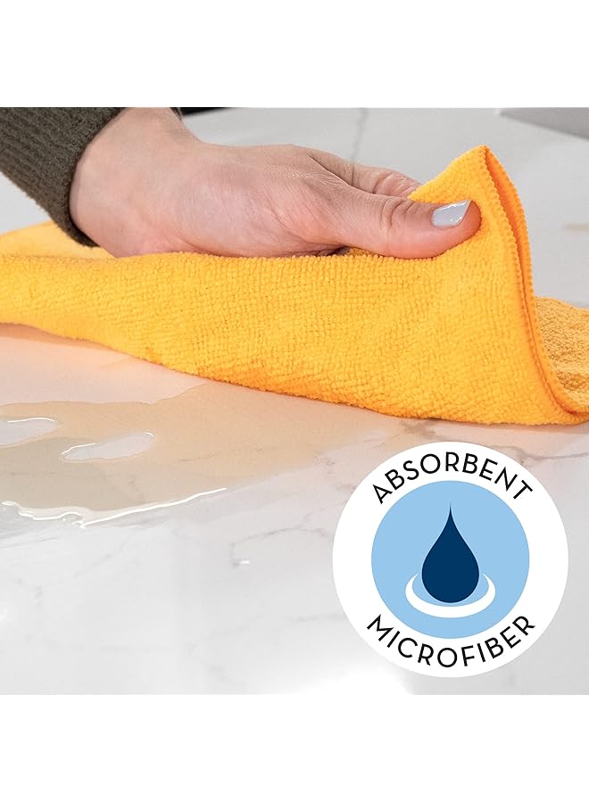 erorex Microfiber Cleaning Cloth For Home Bulk Cleaning Towels For Housekeeping Reusable And Lint Free Cloth Towels For Car Assorted Color 11.5 Inches X 11.5 Inches 50 Pack - Image 2