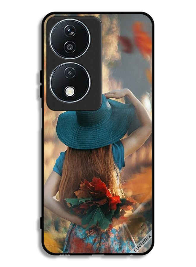 Covernex Honor X7b 5G Protective Case Cover Hat Girl Hiding Love Leaves - Image 1