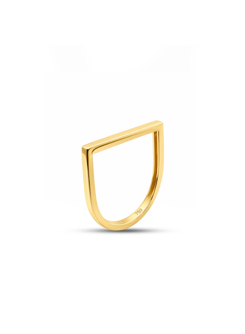 18K Pure Gold Women’s Ring - Premium Finish & Elegant Style - 1.22 Gram
