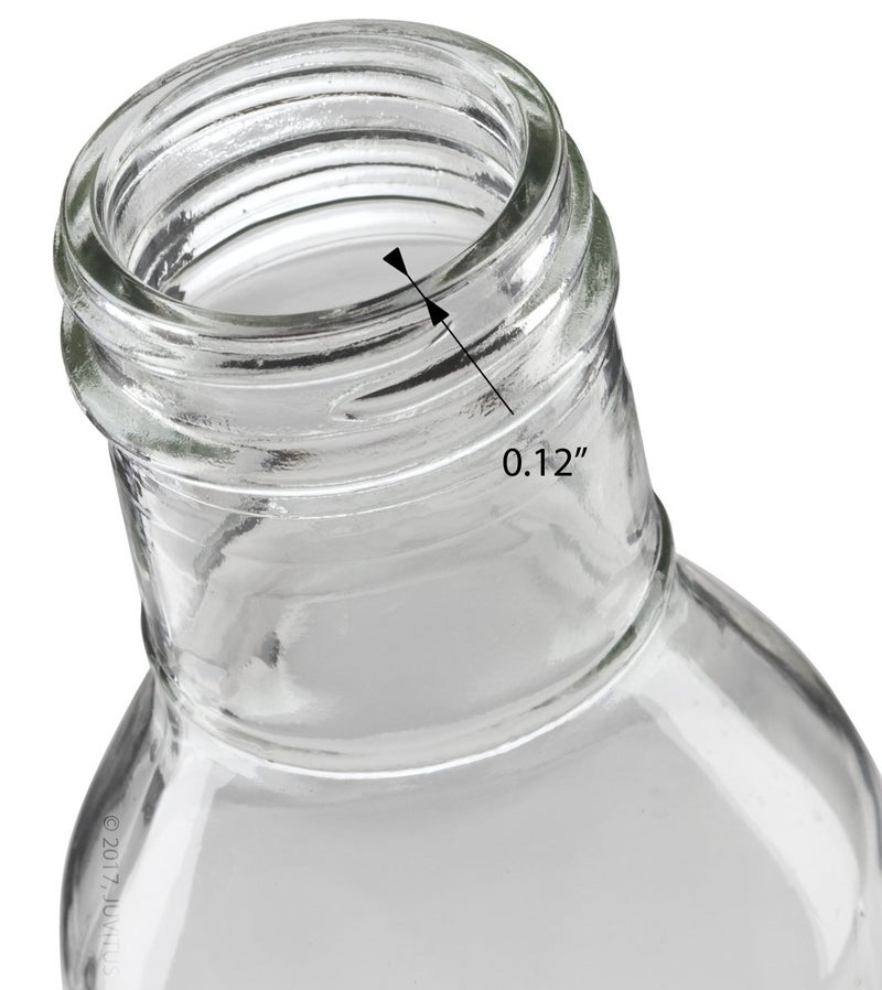 JUVITUS 12 oz Professional Clear Glass Thick Wall Sauce Bottle with Drip Resistant Flip Top Cap (2 Pack) for BBQ Sauce, Salad Dressings, more - Image 4