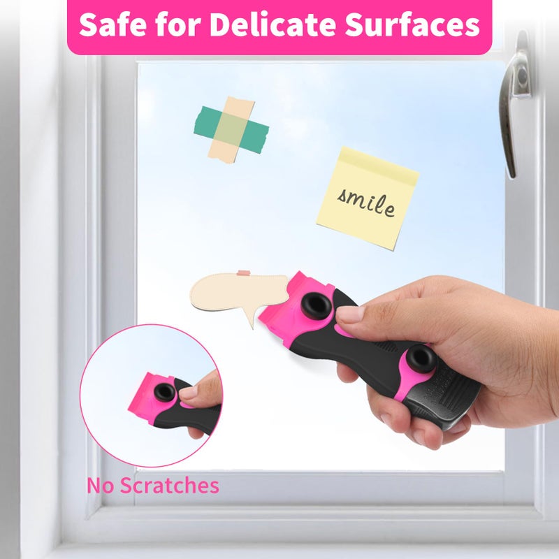 Nalisence Razor Blade Scraper Tool Kit - 2Pack Razor Scrapers & 40Pcs Extra Blades, Plastic Paint Scraper Tool, Razor Scraper Tool for Glass Top Stove, Scrappers for Cleaning Window, Cooktop, Oven, Floor - Image 5