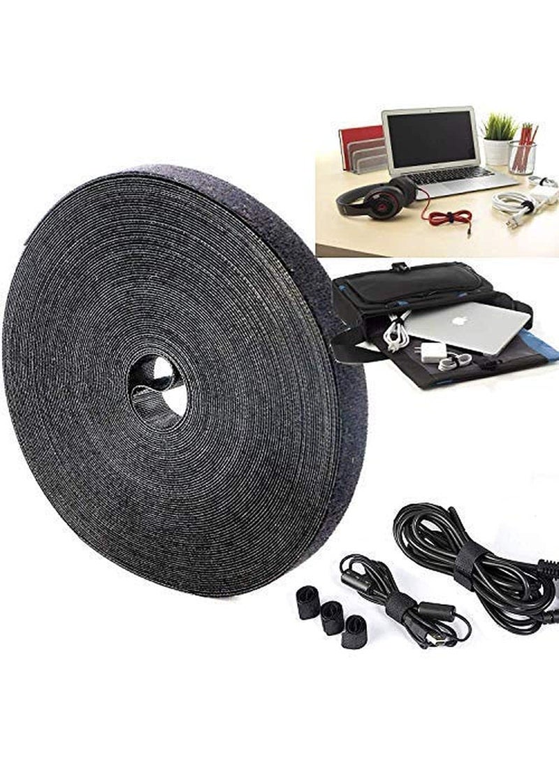 DIY Crafts DIY DIYC10394 Crafts 16mm Hook Loop Cable Tie Fasten One Wrap Cord Tape Double Side Nylon Power Cord Management Wire Organizer Straps Reusable Self Gripping Dno2 10 Feet Black Strap  - Image 3