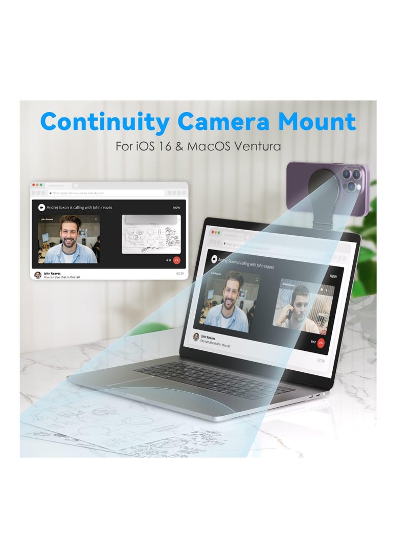 Anmi Magnetic Phone Holder for Laptop, Computer Monitor Side Mount Clip - Image 2