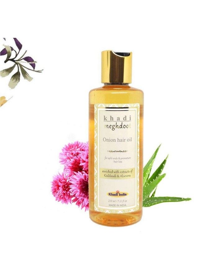 KHADI MEGHDOOT - Onion Hair Oil 210Ml For Split Ends & Premature Hair Loss - Image 1