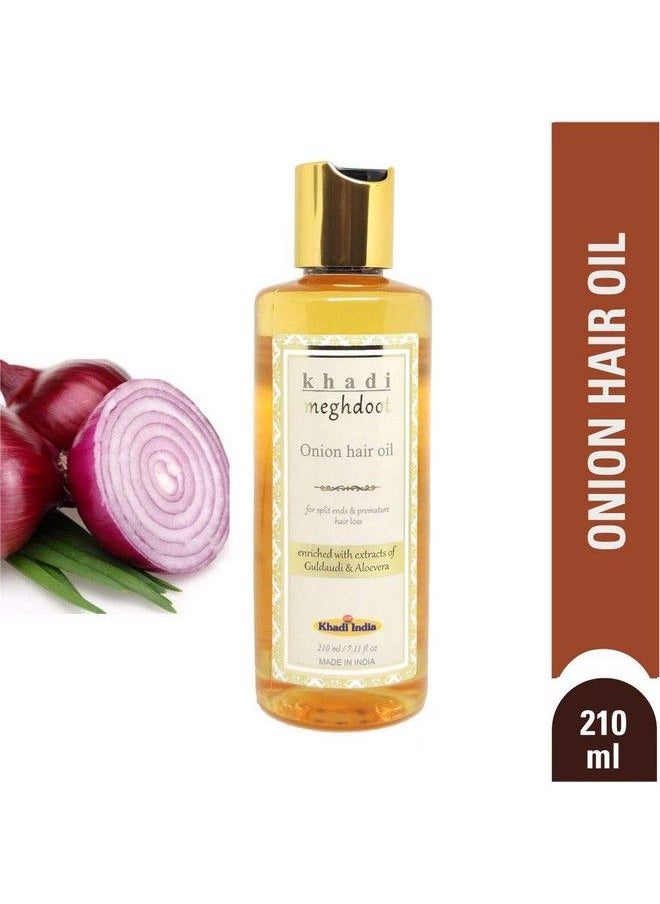 KHADI MEGHDOOT - Onion Hair Oil 210Ml For Split Ends & Premature Hair Loss - Image 1