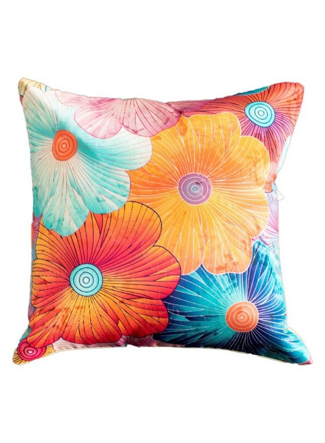 Vendola Vendola Decorative Satin 250TC Sofa Cushion Pillow Covers, Multicolor, Set of 5 Floral Cushion Covers(Florence,18x18 Inches) - Image 4