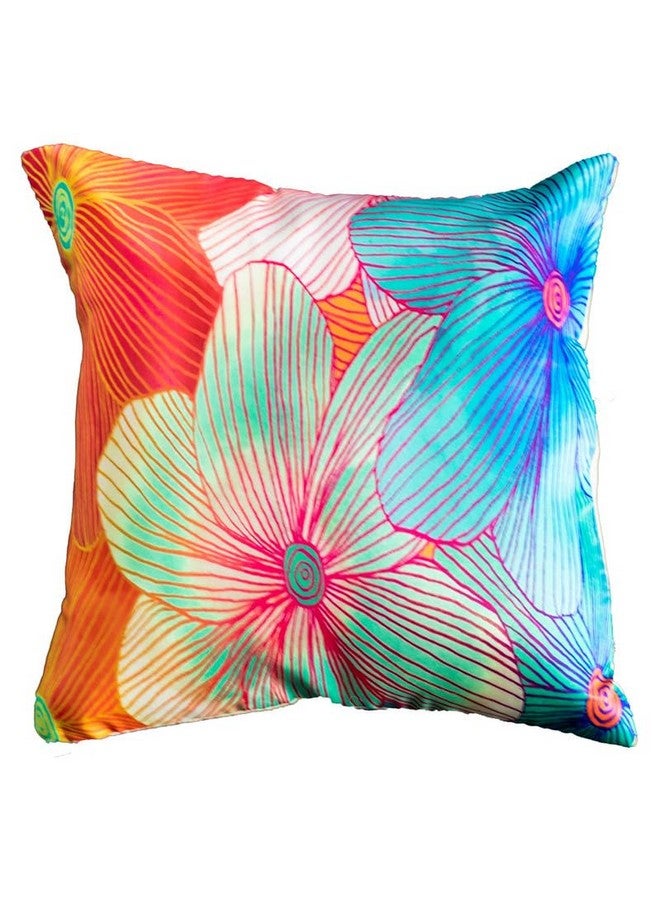 Vendola Vendola Decorative Satin 250TC Sofa Cushion Pillow Covers, Multicolor, Set of 5 Floral Cushion Covers(Florence,18x18 Inches) - Image 2