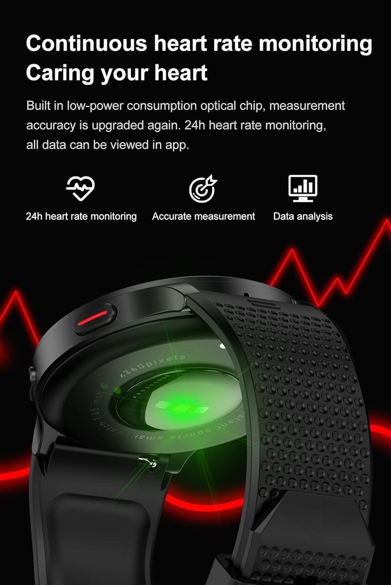 Smart Watch For Women, UAETECH 1.45" Women Watch 100 Sports Mode - Answer Call/Fitness Tracker/Blood oxygen- Sleep monitor/Heart Rate Tracker / IPX8 Waterproof For IOS,Android (Pink) - Image 5