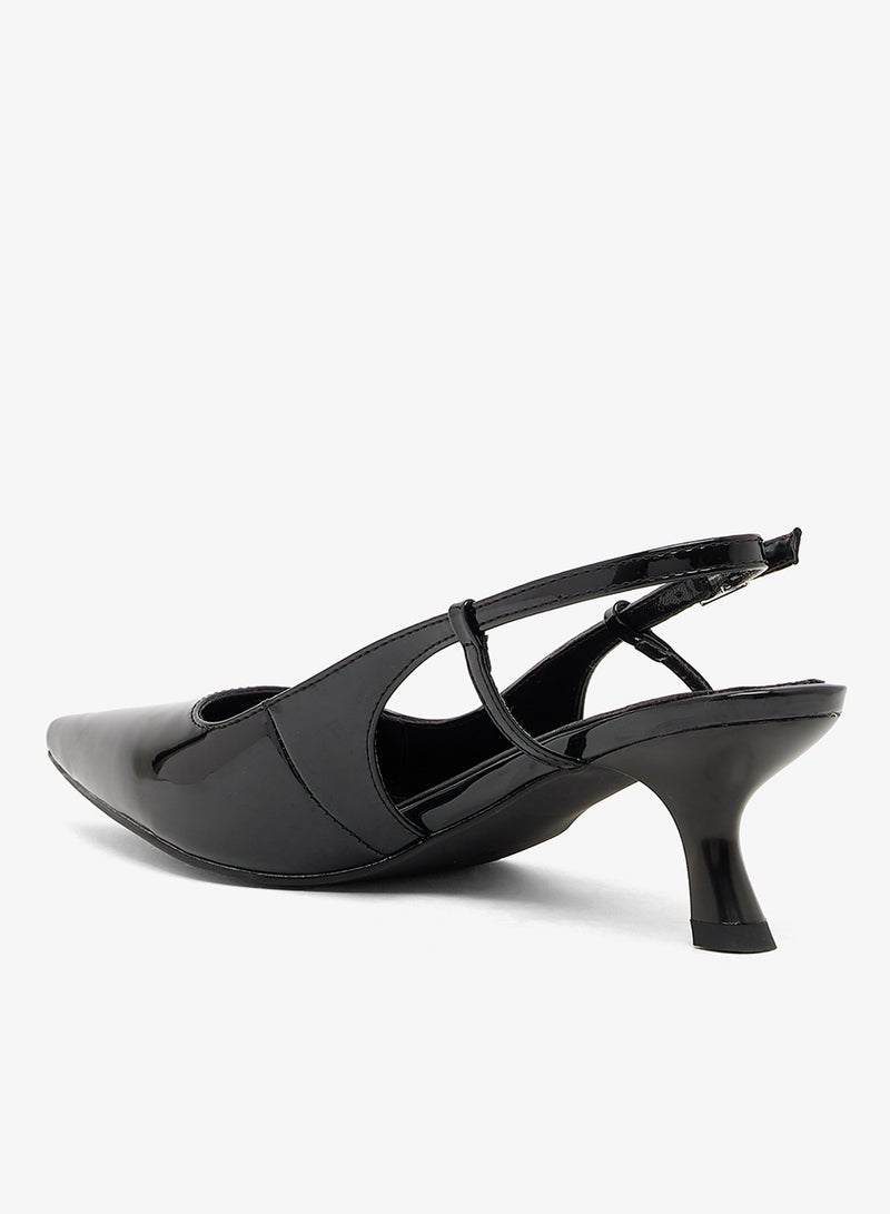 جينجر حذاء بكعب رفيع وحزام خلفي - Image 3